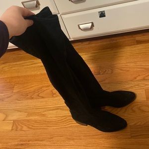 Black knee high boots